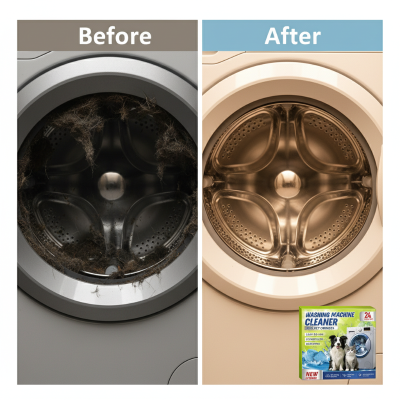 Washing Machine Cleaner Tablets for Pet Owners-Powerful Enzyme Formula Dissolves Pet Hair & Fur, Deep-Cleans Drum & Pipes, Removes Odors & Residue