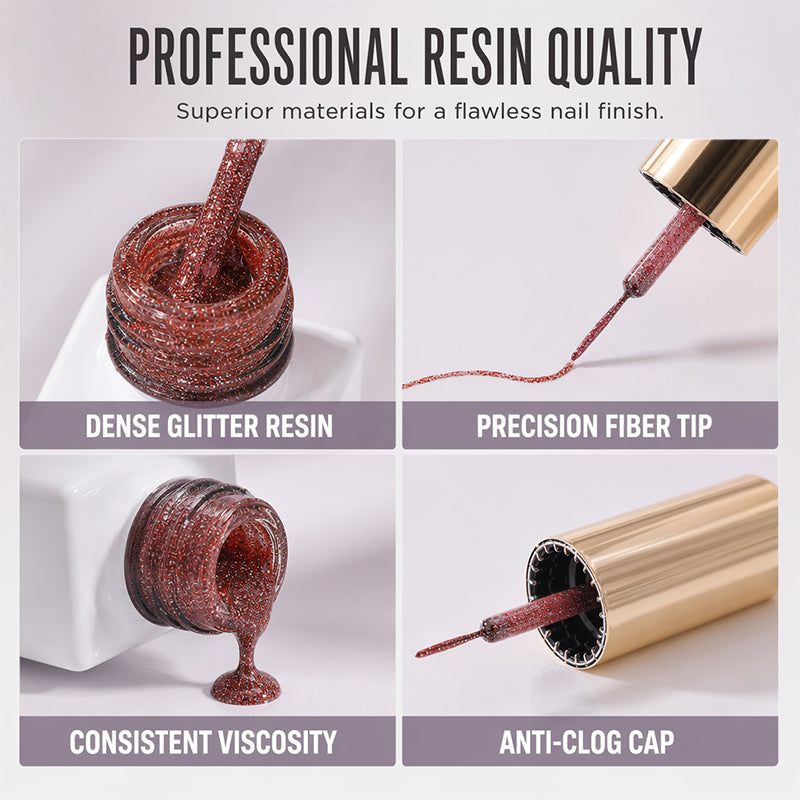 Reflective Glitter Gel Nail Polish Liner
