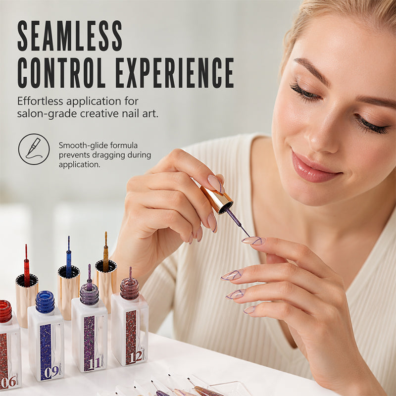 Reflective Glitter Gel Nail Polish Liner