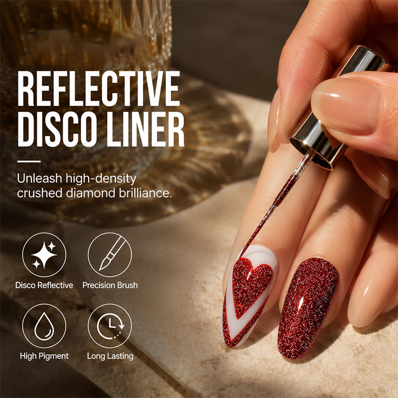 Reflective Glitter Gel Nail Polish Liner