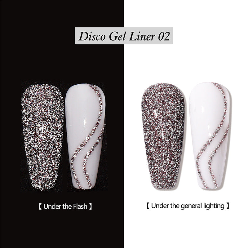 Reflective Glitter Gel Nail Polish Liner