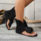 Retro Sweet Split-Toe Sandalswith Big Bow