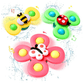 Suction Cup Spinner Toys-– 3/6/9-Pack Colorful Rotating Fidget Toy with Jingling Sound, BPA-Free Food-Grade ABS, Adheres to Any Smooth Surface, Perfect for Bath, Travel & Mealtime