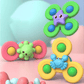 Suction Cup Spinner Toys-– 3/6/9-Pack Colorful Rotating Fidget Toy with Jingling Sound, BPA-Free Food-Grade ABS, Adheres to Any Smooth Surface, Perfect for Bath, Travel & Mealtime