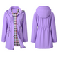 Women‘s Waterproof Trench Coat – Long Hooded Raincoat with Detachable Hood, Adjustable Waist & Multiple Pockets