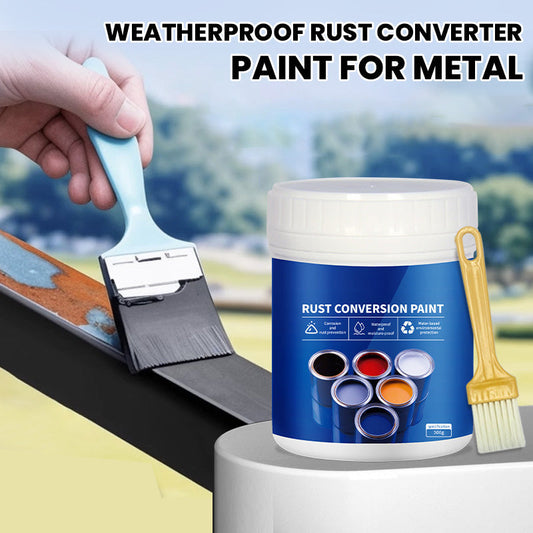 Weatherproof Rust Converter Paint for Metal – Water-Based Non-Toxic Formula, Converts Rust to Protective Layer, Weatherproof Barrier