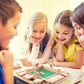Wooden Board Game-Classic Family Board Game for 2-4 Players, Dice Rolling Math Game
