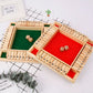Wooden Board Game-Classic Family Board Game for 2-4 Players, Dice Rolling Math Game