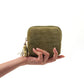 Mini Travel Jewelry Bag with Zipper - Soft Lined Travel Storage Bag with Multi-Compartment for Necklaces, Rings & Earrings, Tangle-Free & Scratch-Free, Compact Portable, Tassel Zipper Closure