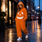 🎃Happy Halloween👻-Pumpkin Onesie – Cozy Plush Halloween Costume Jumpsuit for Adults