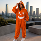 🎃Happy Halloween👻-Pumpkin Onesie – Cozy Plush Halloween Costume Jumpsuit for Adults