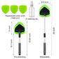 Windshield Cleaning Tool Set with Extendable Handle, Non-Slip Grip, Washable & Reusable Pads