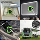 Windshield Cleaning Tool Set with Extendable Handle, Non-Slip Grip, Washable & Reusable Pads