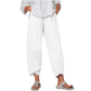 Vintage Asymmetrical Elastic Waist Pockets Pants - dressowy