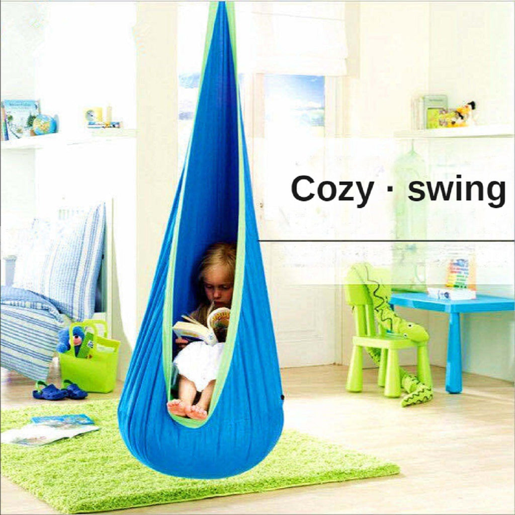Children's Hanging Hammock Chair with Inflatable Pillow
