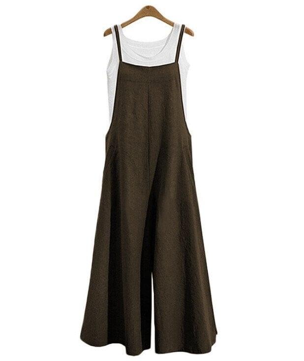 Women's Sleeveless Oversized Casual Jumpsuit - dressowy